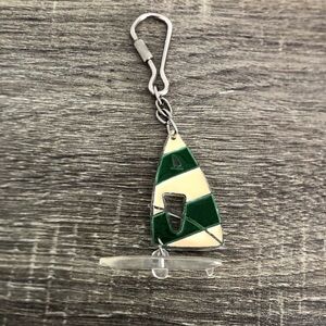 Vtg Articulating Sailboat Keychain